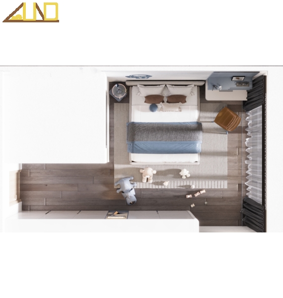 Hoàn thành thiết kế nội thất 3 phòng ngủ, 1 bếp và 1 khách